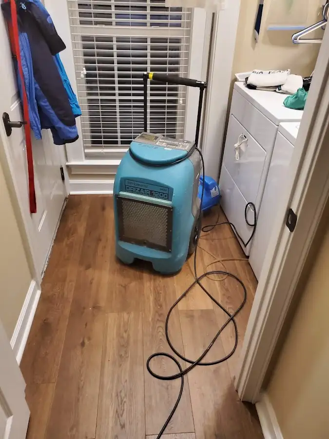 Commercial dehumidifier deployed for Flood Damage Cleanup in Linda